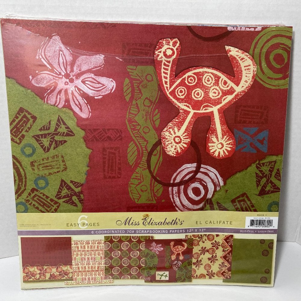 Scrapbook Paper 12 x 12 6 Pack El Califate Miss Elizabeth's